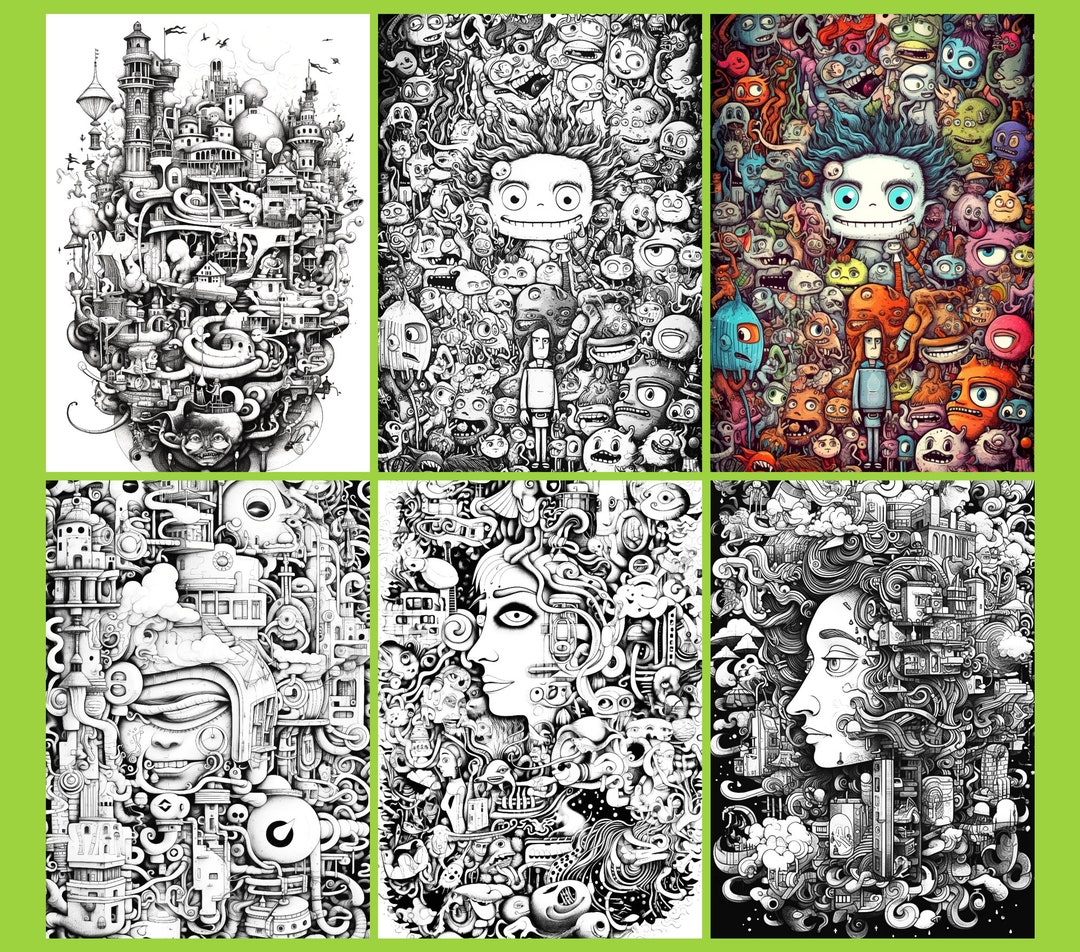 Serenity Shades: Adult Coloring Pages Digital Download 62 Pages, Adult