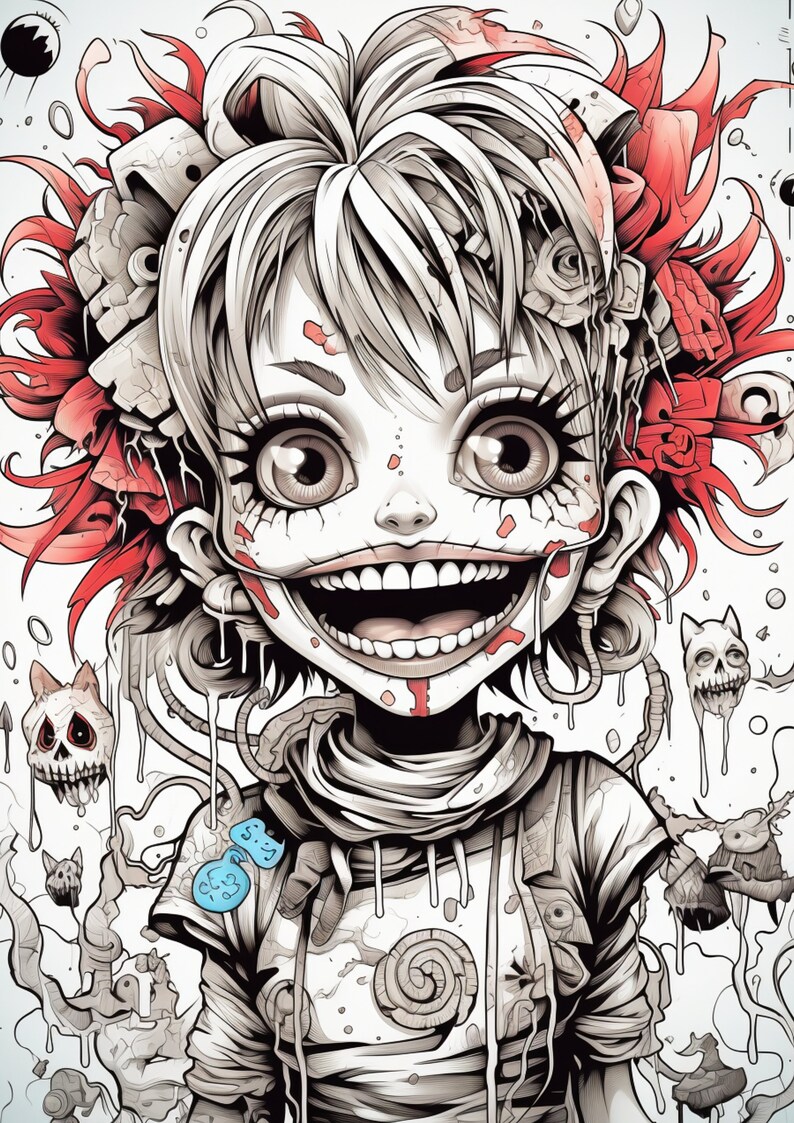 New Zombie Adult Coloring Pages Digital Download 62 - Etsy