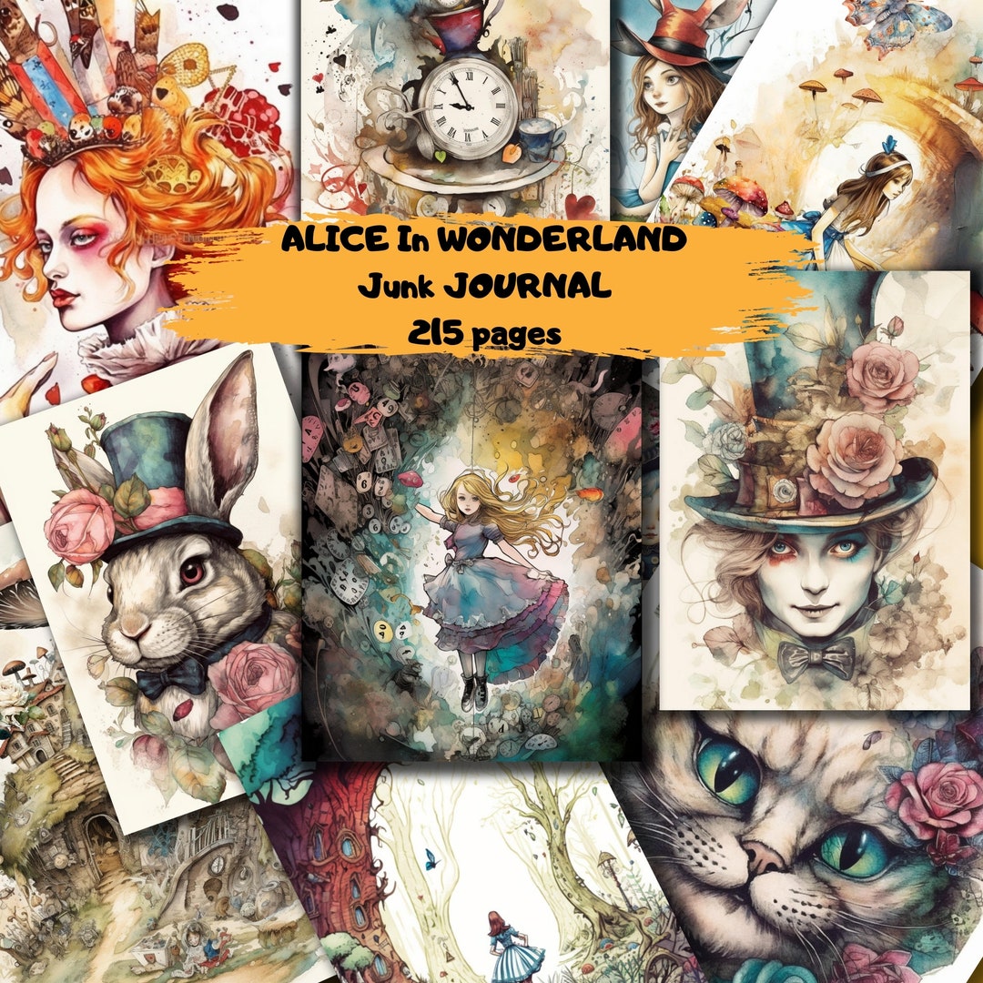 Digital Download ALICE in WONDERLAND Junk JOURNAL Bundle Printable ...