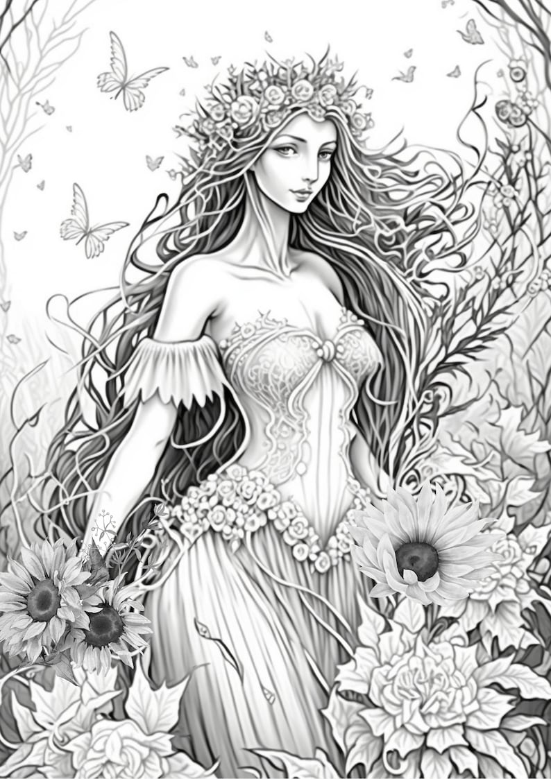85 Fairy Adult and Kids Coloring Book Page /digital Download - Etsy