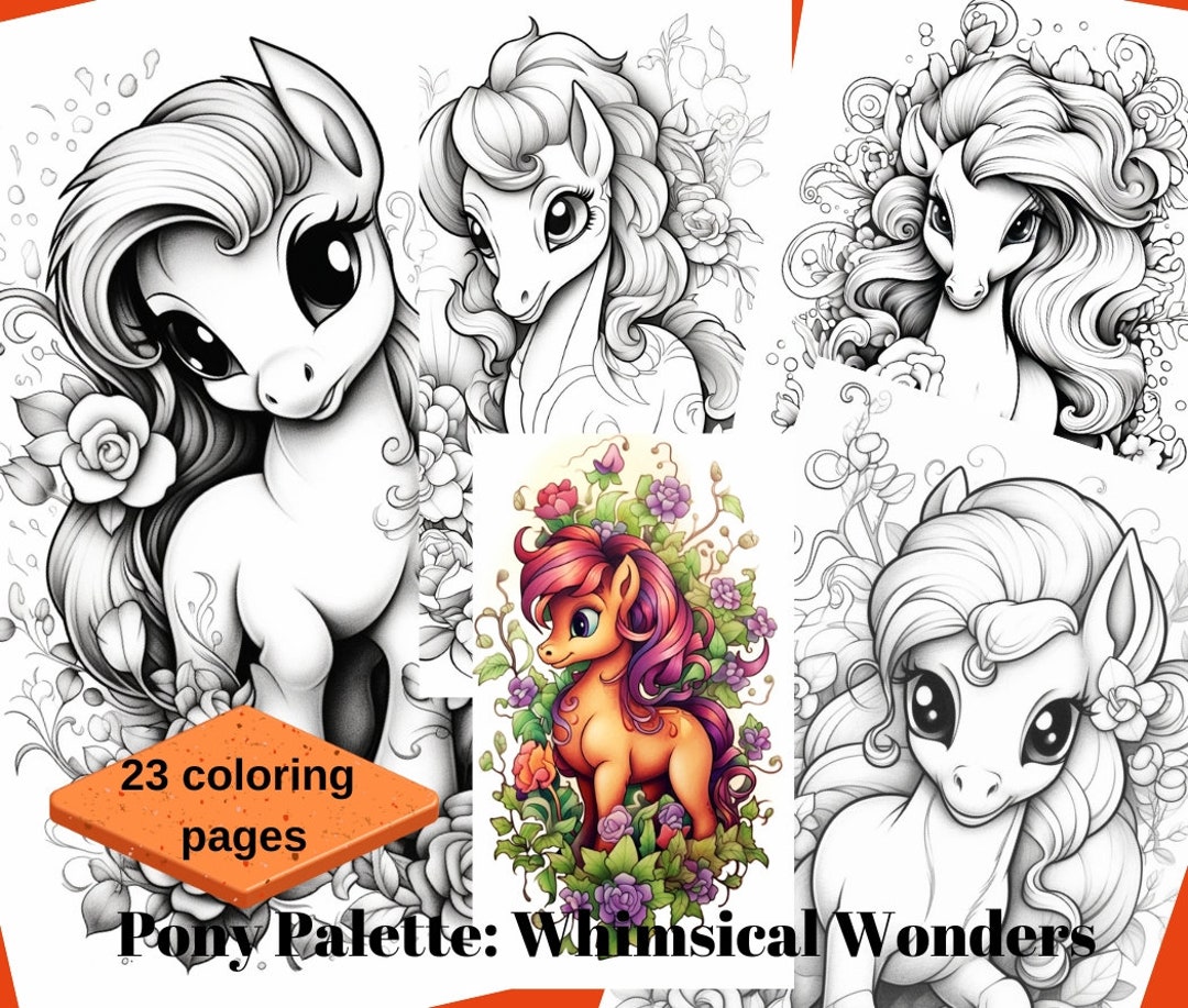 My Little Pony : Adult Coloring Book Digital Download 21 Pages, Adult ...