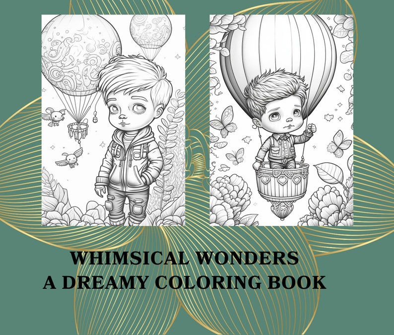 Whimsical Wonders a Dreamy Coloring Book Coloring Pages for - Etsy