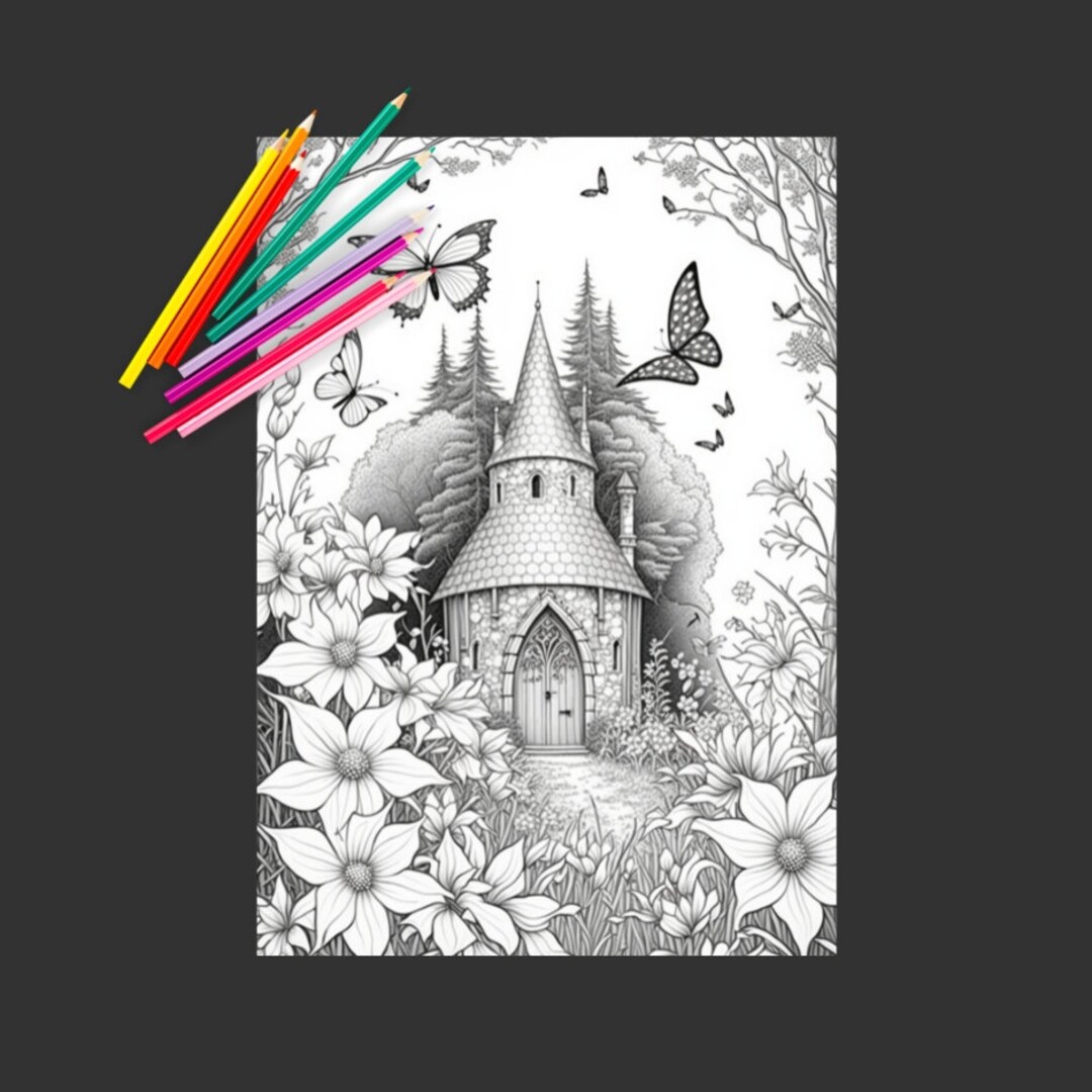Adult and Kids Coloring Book Page, /digital Download/coloring Page ...