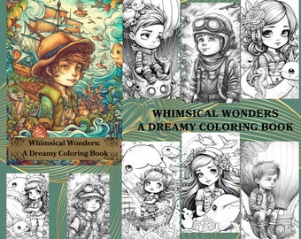 Whimsical wonders a dreamy coloring book | Coloring pages for Adults and kids, Instant Download, printable