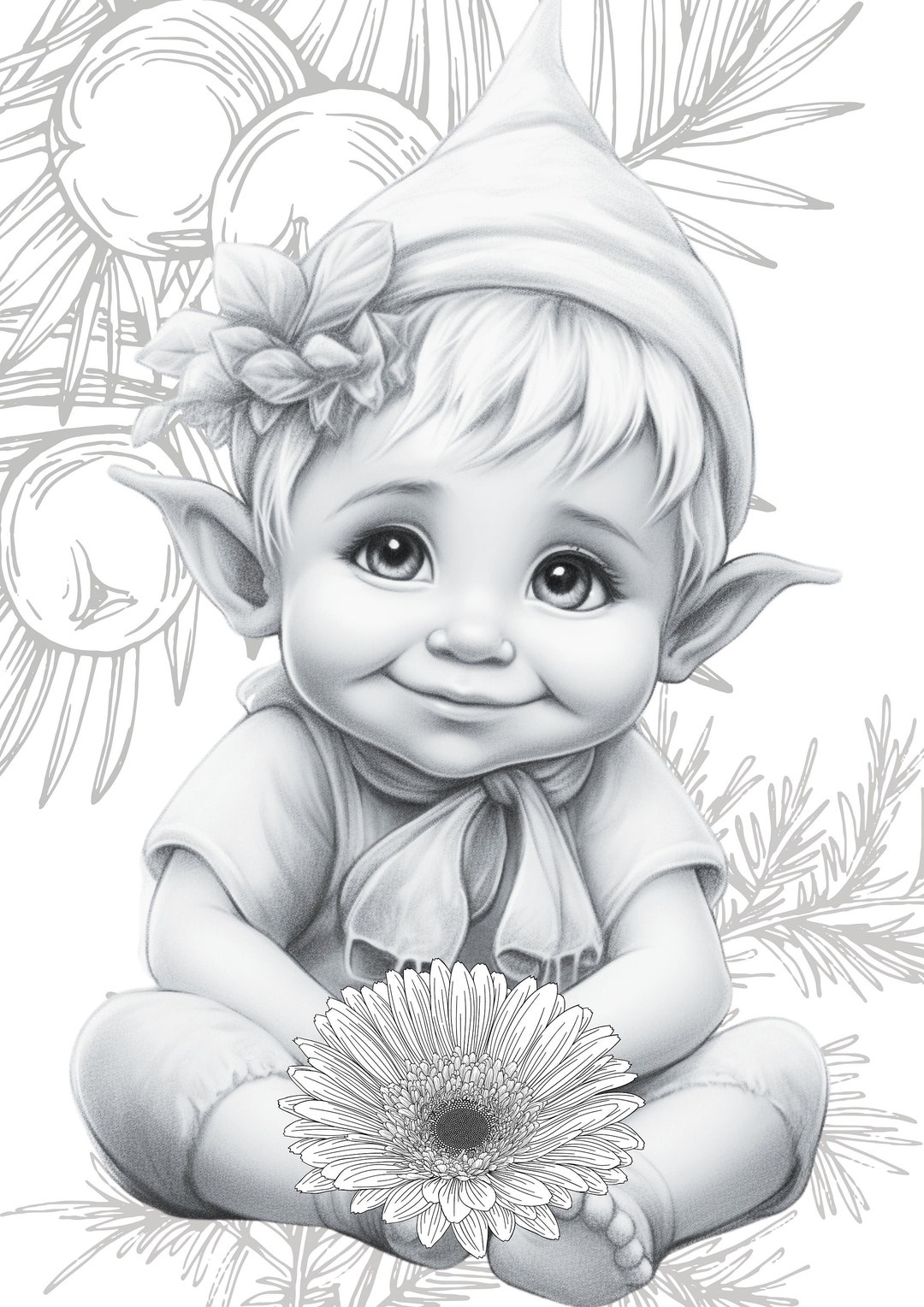 Gnome Baby : Adult Coloring Pages Digital Download 62 Pages, Adult ...