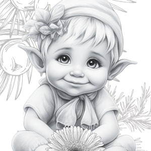 Gnome Baby  : Adult Coloring Pages Digital Download 62 Pages, Adult Coloring Book Printable,Coloring Book, Coloring Pages for Adults