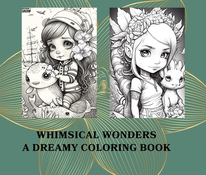 Whimsical Wonders a Dreamy Coloring Book Coloring Pages for - Etsy