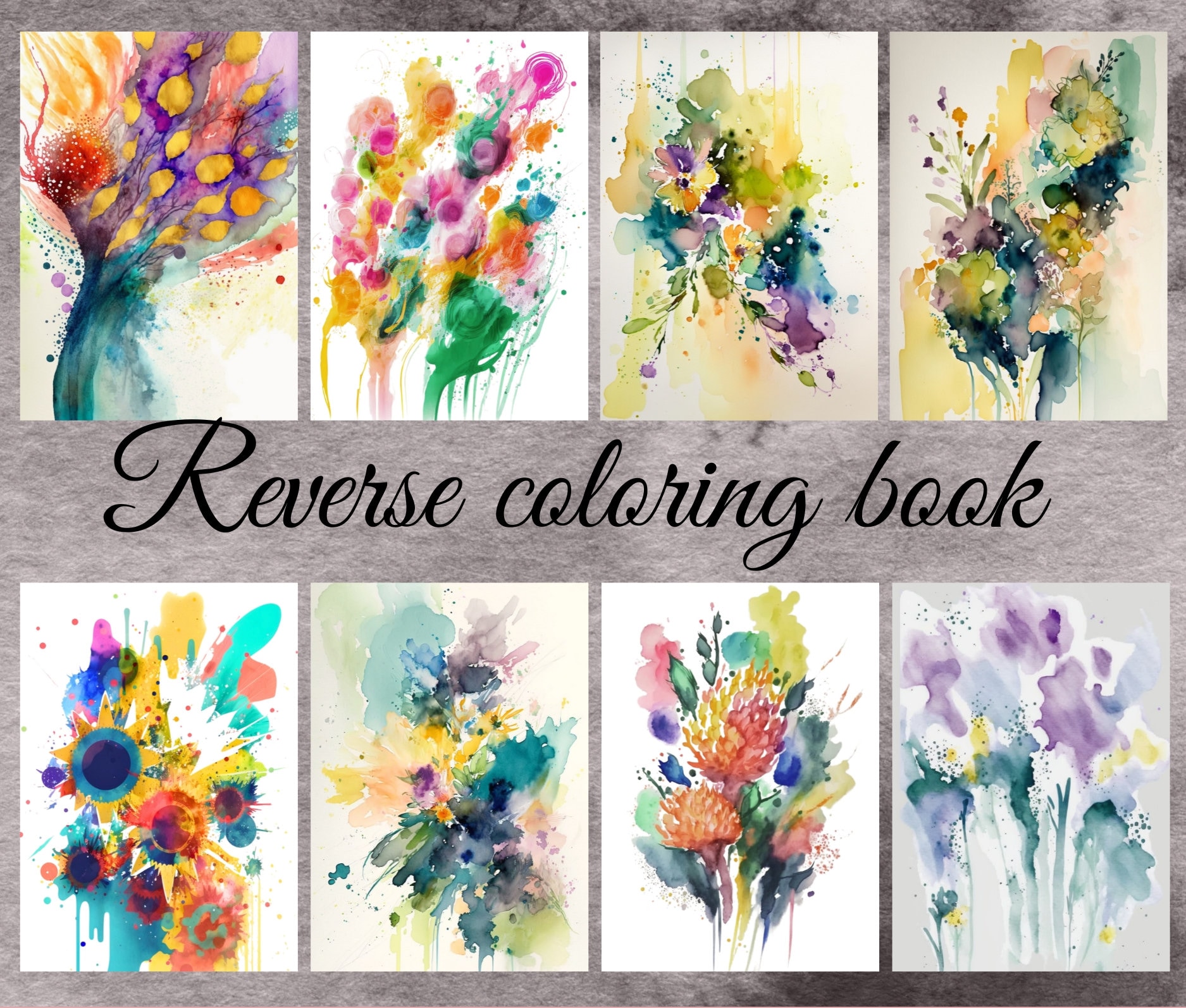 Reverse Coloring Book PDF Files Coloring Books Adult Coloring for