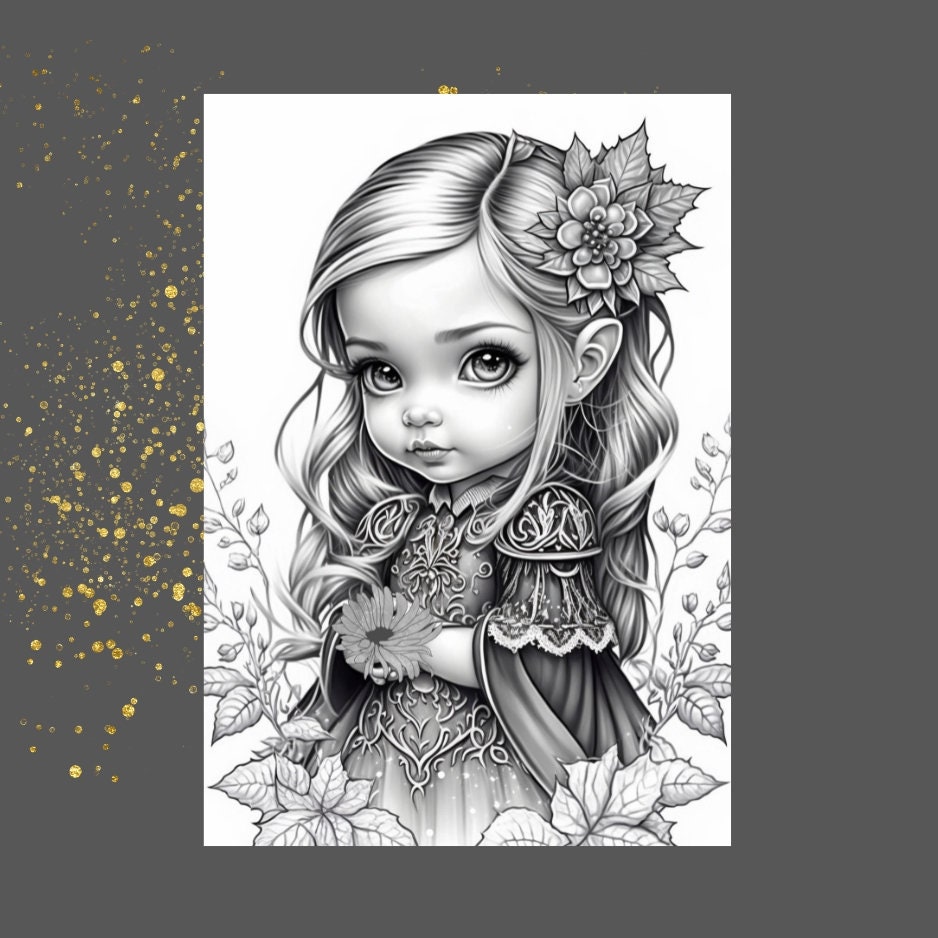 Adult and Kids Coloring Book Page, /digital Download/coloring Page