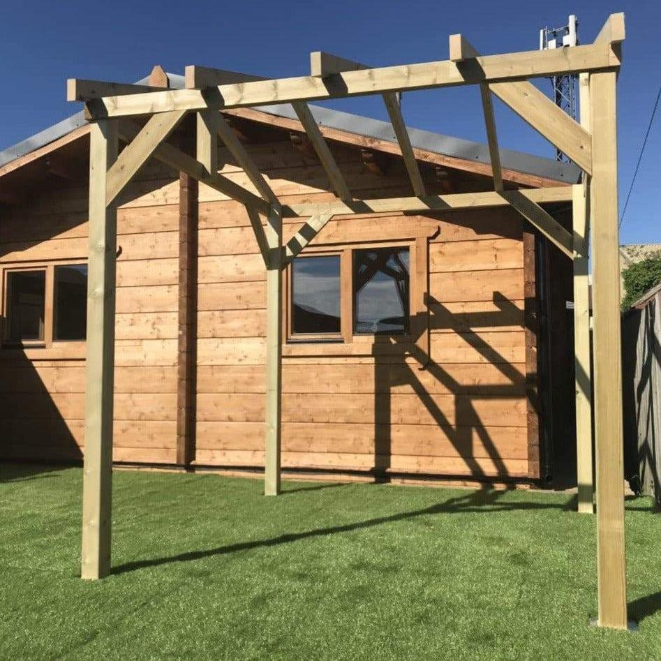 Extra Heavy Duty Timber Gazebo DIY Kit With Roof Frame Only, Various