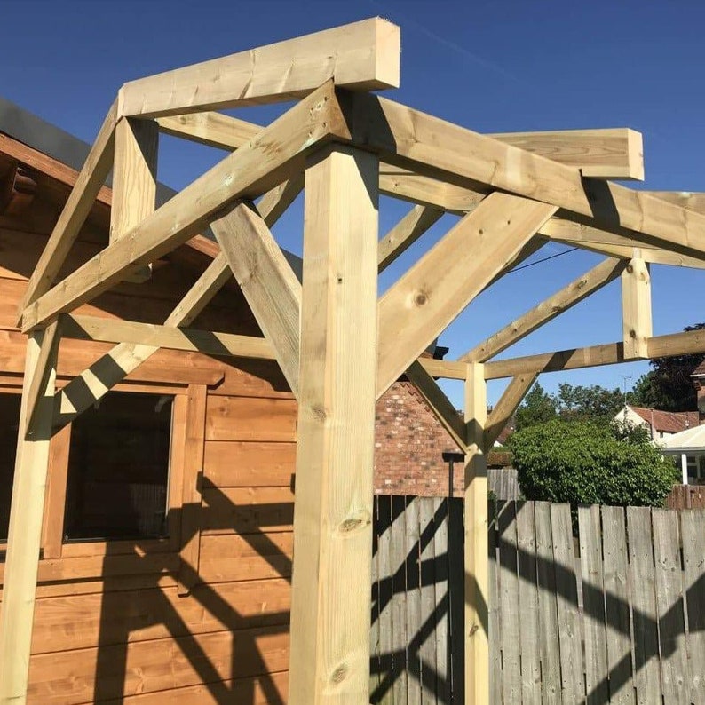 Extra Heavy Duty Timber Gazebo DIY Kit With Roof Frame Only Etsy UK