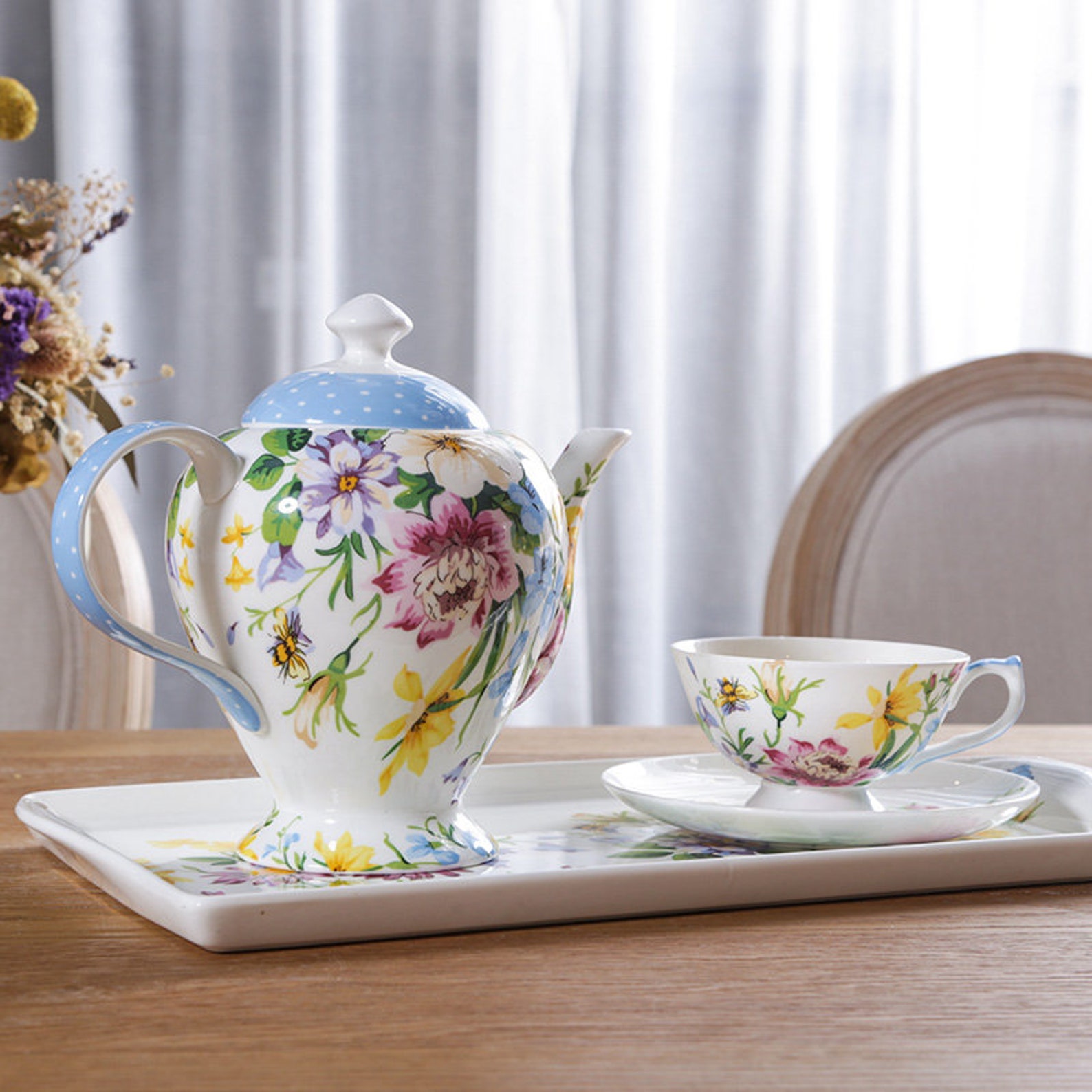 Afternoon Tea Set Ceramiccoffee Tea Seteuropean Tea Set Tea Etsy