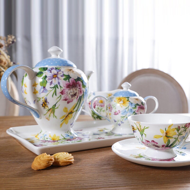 Afternoon Tea Set Ceramiccoffee Tea Seteuropean Tea Set Tea Etsy