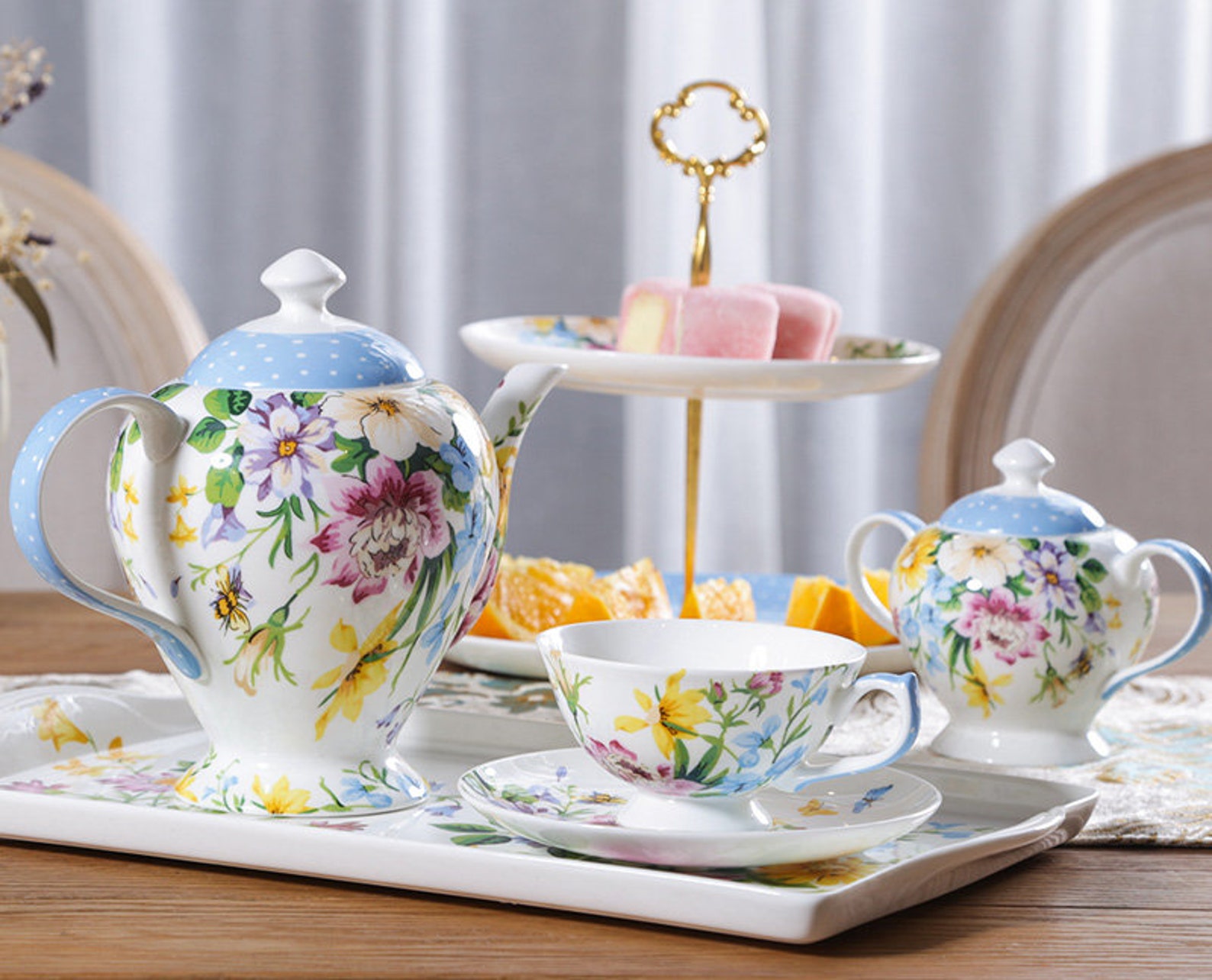 Afternoon Tea Set Ceramiccoffee Tea Seteuropean Tea Set Tea Etsy