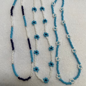 URI-University of Rhode Island Daisy bead Necklace/Choker and URI-Love - URI inspired Special Collection