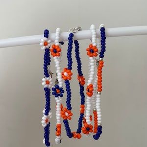 University of Florida Gator love inspired colors -Daisy Bracelet/Anklets