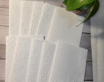 10 Fun embossed note cards