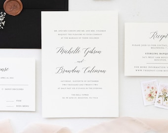 Modern Invitation Suite Template, Printable Wedding Invitation Template, Printable Editable Wedding Invitation Template Download