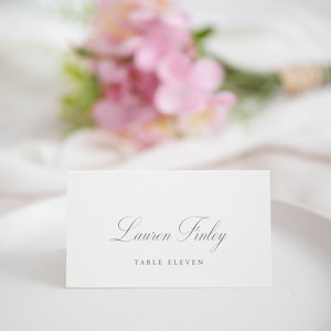 MILLIE- Plantilla elegante de tarjeta de asiento de boda, tarjeta de lugar editable imprimible, tarjetas de lugar de guión, descarga instantánea, AVERY 5302
