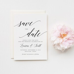 ADELE - Modern Save the Date Template, Engagement Announcement, Printable, Editable, Save the Date card, Instant Download