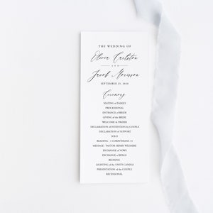 May include: A wedding ceremony program with the names Oliver Crulston and Jacob Morrison and the date September 25, 2020. The program lists the order of events for the ceremony.