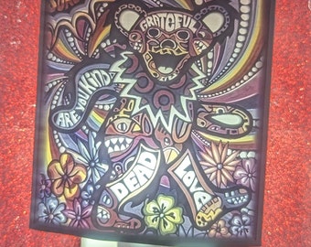 Grateful Dead Twinkle Light Covers Set of 9 Jerry Garcia Dbr6867