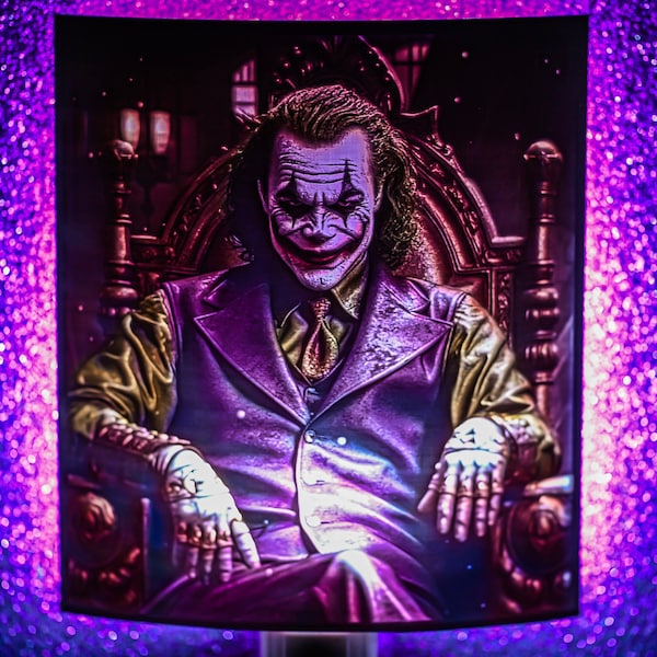 HaHa Joker Art #2 Sticker Decal – Why So Serious? 6" Purple & Lime Green, Vinyl