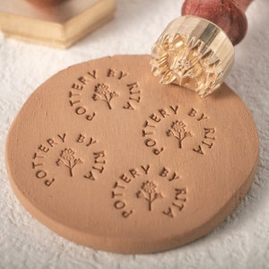 Timbro in argilla personalizzato | Timbro in ceramica personalizzato | Timbro per ceramica | Regali per Potter | Stampo in ottone per argilla | Strumenti di ceramica