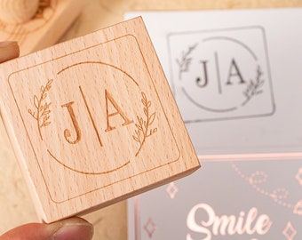 Wooden Rubber Stamps for Wedding, Paper Stamper, Custom Rubber Stamp, Personalized Logo Stamp, Ink Stamps For Teacher, Custom Address Stamp