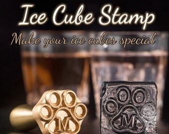 Sello de marca de hielo, sello de hielo personalizado, sello de cubo de hielo con iniciales, sello de logotipo personalizado, sello de hielo, sello de barra, sello de hielo de hierro de marca