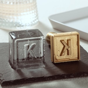 Ice Stamp, Personalized Ice Cube Stamp, Ice Brander, Initials Ice Cube Stamp, Brass Mold for Ice, Bar Stamp, Business Logo Ice Cubes Stamp