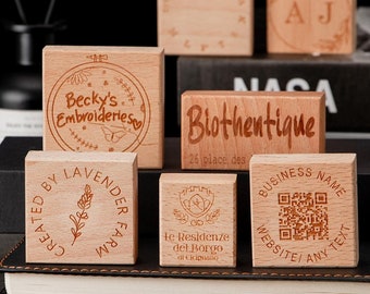 Rubber Stamps With Various Shapes Without Handle, Custom Rubber Stamp For Book, Personalized Logo Stamp,Wooden Rubber Stamper,Paper Stamper.