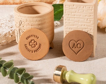 Pottery Stamp For Clay | Custom Pottery Stamp | Ceramics Stamp | Clay Signature | Pottery Stamp | Personalized Clay Stamp | Soap Stamp