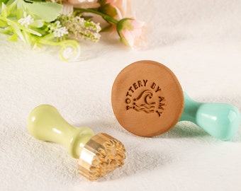 Handtekening van klei | Stempel voor aardewerk op maat | Stempel voor klei | Keramiekstempel | Aardewerkstempel | Gepersonaliseerde kleistempel | Stempel voor zeep op maat