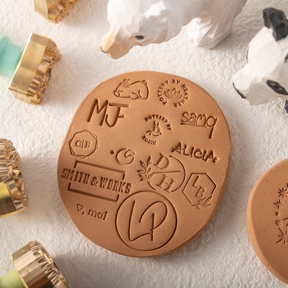 Custom Pottery Stamp, Custom Clay Stamp, Initial Ceramic Stamp, Custom Soap  Stamp in Brass, Personalized Signature Brass Stamp for Pottery 