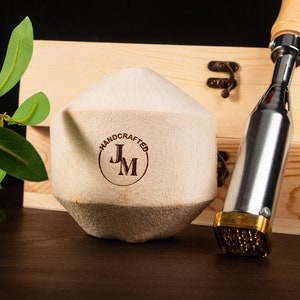 Coconut Branding Iron,Personalized Stamps For Coconut,Logo Coconut Branding Iron,Food Branding Iron,Custom Flame Heated Brand Iron.