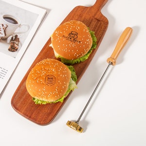 Branding Iron Stamp for Food,Bread,Burger Brand Iron Custom, Branding Iron For Burger,Personalized Brass Stamp,Custom Branding Iron.