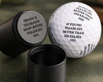 Custom If Found, Hit Better Than Golf Ball Stamp, Upgraded 20 mm Size, Funny Golf Ball Stamp Set, Perfect Birthday, Retirement&Christmas Gift