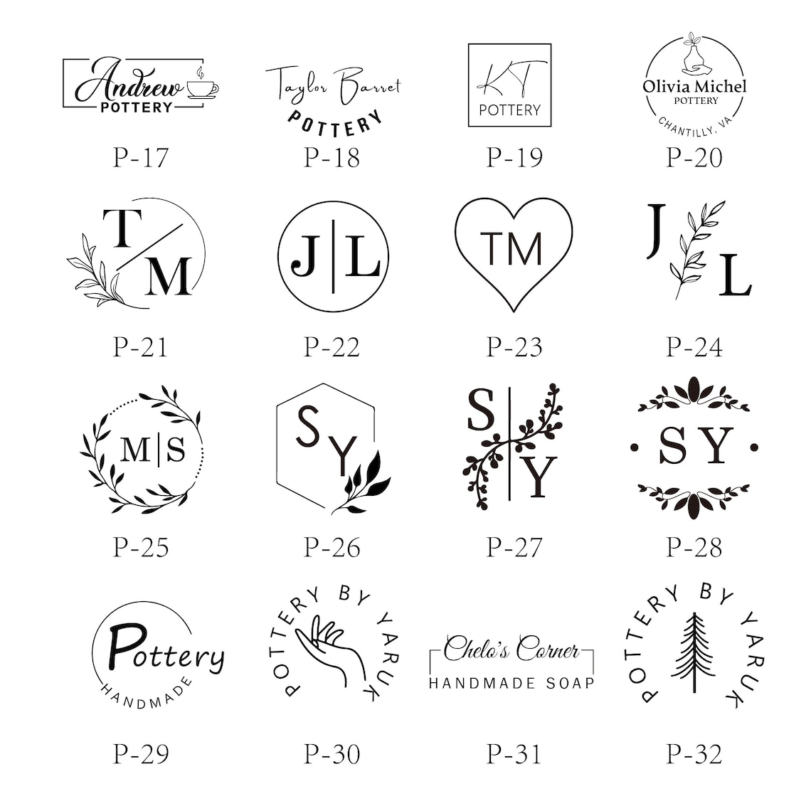 73 Designs for Your Pottery Custom Pottery Stamp Ceramics Etsy