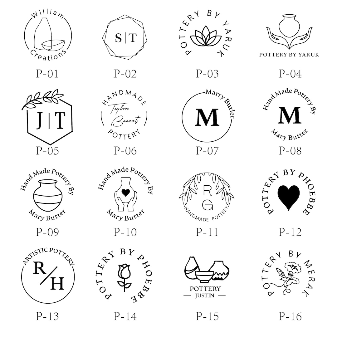 Ceramic Stamp Custom Pottery Stamp Clay Signature Brass Stamp for