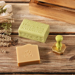 Timbro personalizzato per sapone | Timbro per sapone in ottone spesso 12 mm | Timbro per sapone personalizzato | Regali per Potter | Stampo in ottone per sapone | Strumenti del sapone