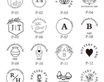 Stamp For Pottery | 48 Designs for You | Custom Pottery Stamp | Ceramic Stamp | Brass Stamp For Pottery | Business Logo Stamp |