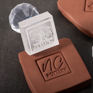 Handmade Acrylic Soap Stamp, Personalized Pottery Stamp, Custom Ceramic Stamp, Acrylic Stamp For Pottery, Clay Stamp, Soap Stamp Custom Logo