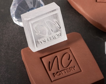 Handmade Acrylic Soap Stamp, Personalized Pottery Stamp, Custom Ceramic Stamp, Acrylic Stamp For Pottery, Clay Stamp, Soap Stamp Custom Logo