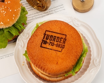 Burger Brand Iron Custom, Branding Iron Stamp for Food,Bread,Branding Iron For Burger,Personalized Brass Stamp,Custom Branding Iron.