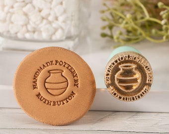 Custom Pottery Stamp | Custom Pottery Stamp | Ceramics Stamp | Clay Stamp | Pottery Stamp | Personalized Clay Stamp | Signature Brass Stamp