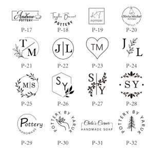 12 mm Thick Brass Stamp / Personalized Ceramic Stamp / Pottery stamp / Custom Logo stamp / Gifts For Potter / Clay Stamp / Custom Stamp