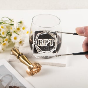 Sello de whisky | Sello de cubo de hielo de cobre | Sello de hielo | Sello de barra personalizado ? Molde de latón para hielo | Sello de logotipo empresarial | Sello de hielo personalizado