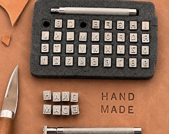 Steel Alphabet Number Punch Set, Metal Stamping Tool for Leather, Alphabet Number Punch, DIY Craft Tool
