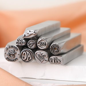 Timbro per incisione su metallo |  Timbro per la creazione di gioielli | Punzone per metallo personalizzato | Timbro personalizzato |  Timbri per stampaggio di metalli | Timbro punzone in metallo personalizzato